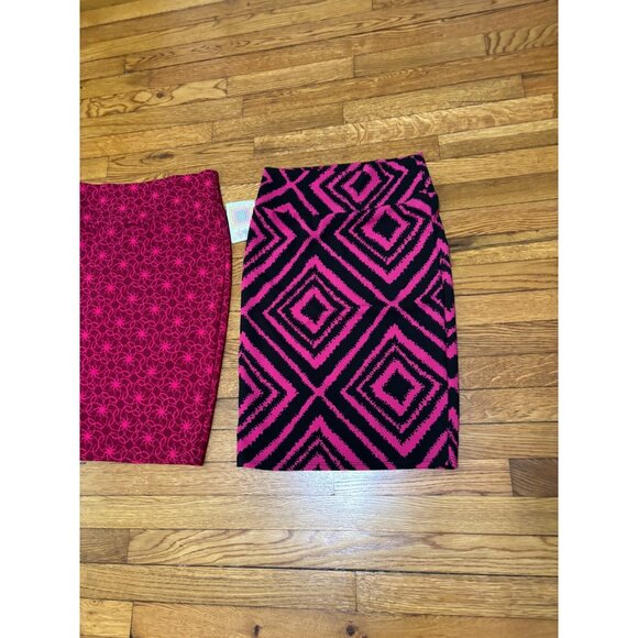 LuLaRoe Womens Cassie Skirt Size Small *Lot of 2* Pink Colorful Stretch Knit NWT - Picture 9 of 10